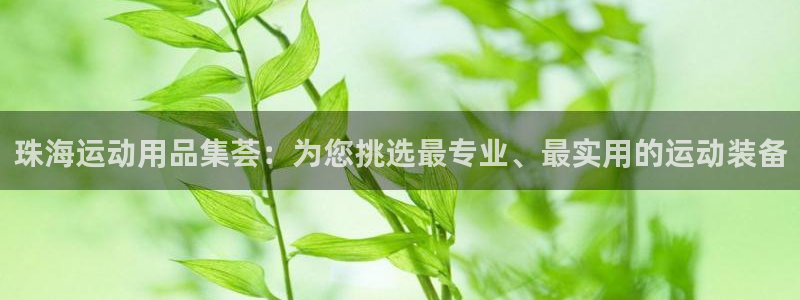 意昂体育4：珠海运动用品集荟：为您挑选最专业、最实用的运动装