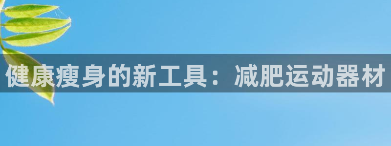 意昂体育4招商电话是多少：健康瘦身的新工具：减肥运动器材